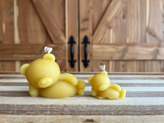 Beeswax Bear Candles (Set of 2)